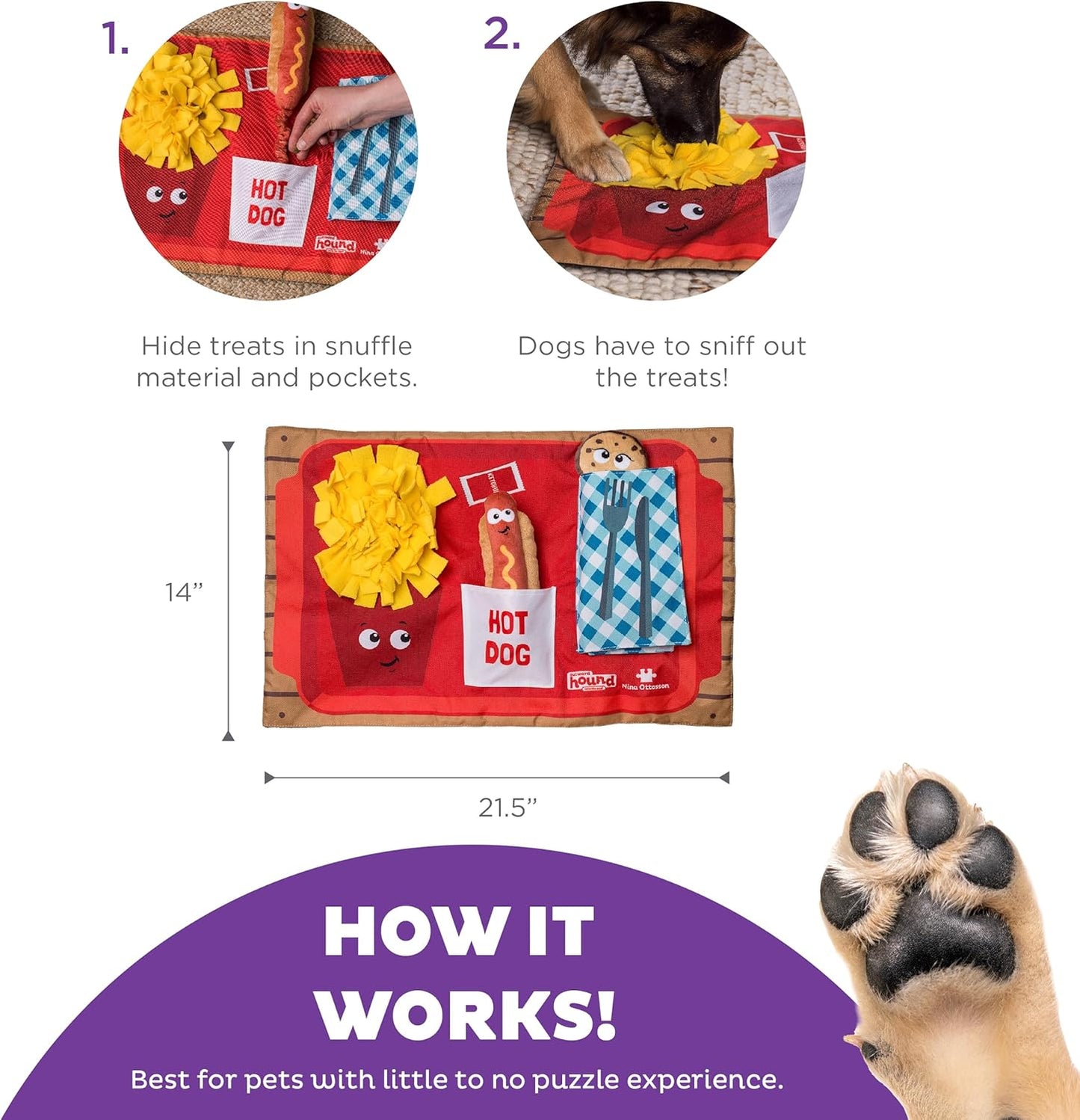 Burger & Bark Fast Food Snuffle Mat