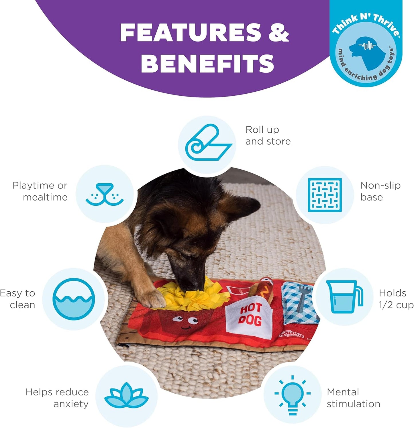 Burger & Bark Fast Food Snuffle Mat